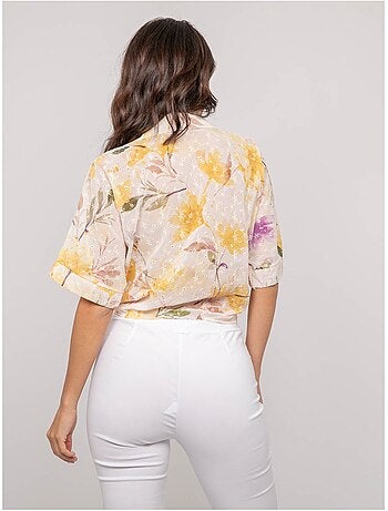 Chemise motif avec broderie owanie