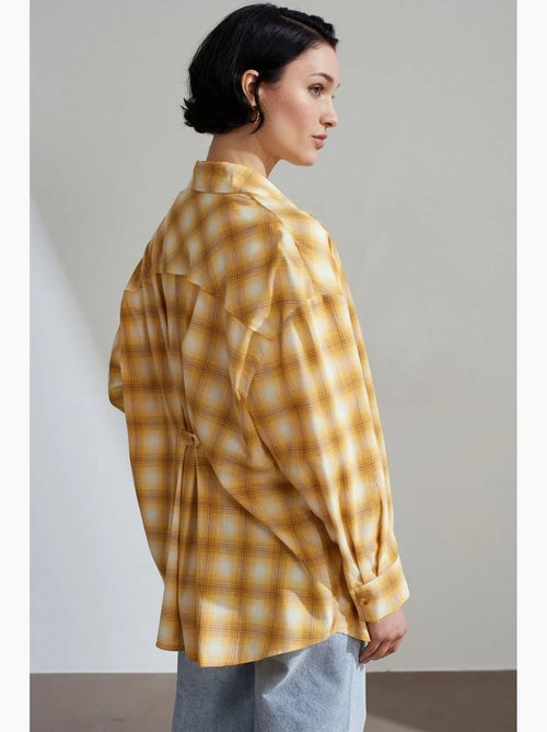 Chemise oversize à carreaux et manches longues dilvin - Kiabi Chemise oversize à carreaux et manches longues dilvin - Kiabi
