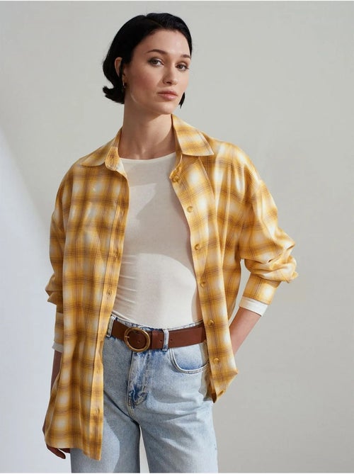 Chemise oversize à carreaux et manches longues dilvin - Kiabi Chemise oversize à carreaux et manches longues dilvin - Kiabi
