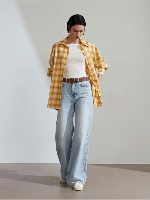 Chemise oversize à carreaux et manches longues dilvin - Kiabi Chemise oversize à carreaux et manches longues dilvin - Kiabi