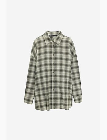 Chemise oversize à carreaux et manches longues dilvin