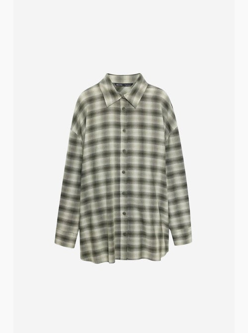Chemise oversize à carreaux et manches longues dilvin - Kiabi