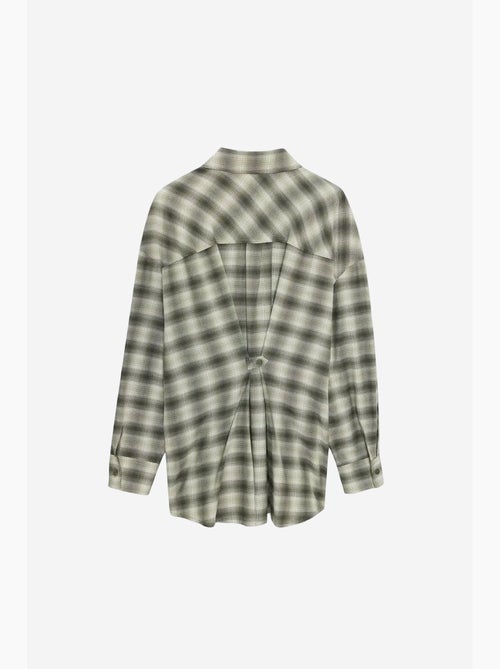 Chemise oversize à carreaux et manches longues dilvin - Kiabi