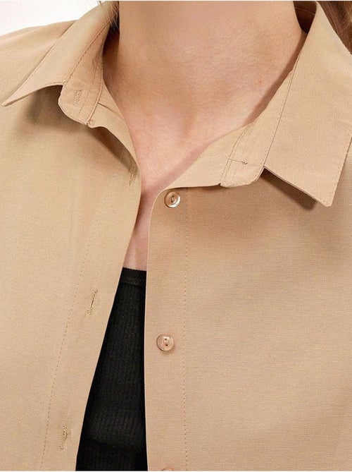 Chemise oversize à motif en popeline avec boutons bdart - Kiabi