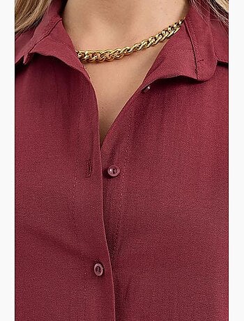Chemise oversize à motif en popeline avec boutons bdart