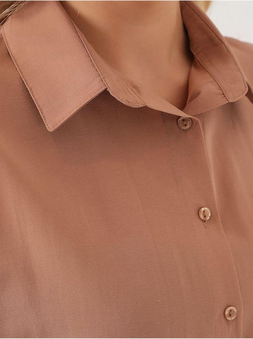 Chemise oversize à motif en popeline avec boutons bdart - Kiabi