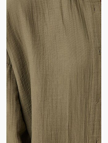 Chemise oversize en coton texturé avec poche istanbul
