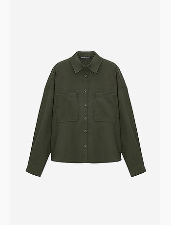 Chemise oversize en crêpe à boutons dilvin