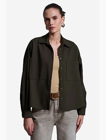 Chemise oversize en crêpe à boutons dilvin