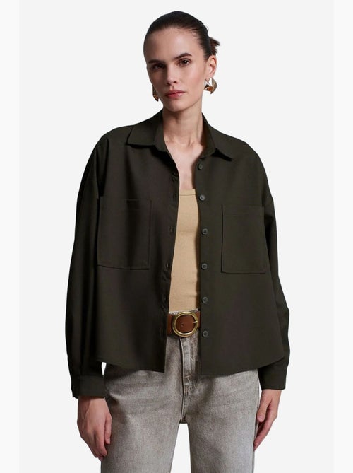 Chemise oversize en crêpe à boutons dilvin - Kiabi