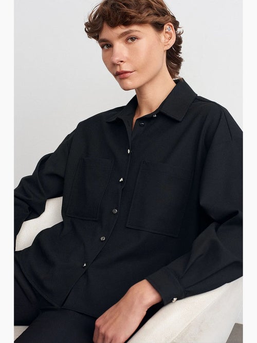 Chemise oversize en crêpe à boutons dilvin - Kiabi