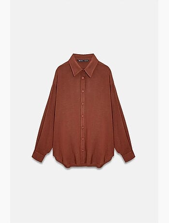 Chemise oversize en crêpe à boutons dilvin