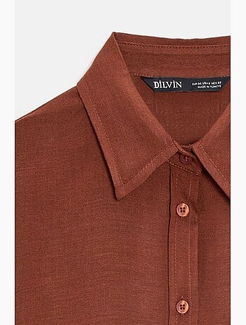 Chemise oversize en crêpe à boutons dilvin