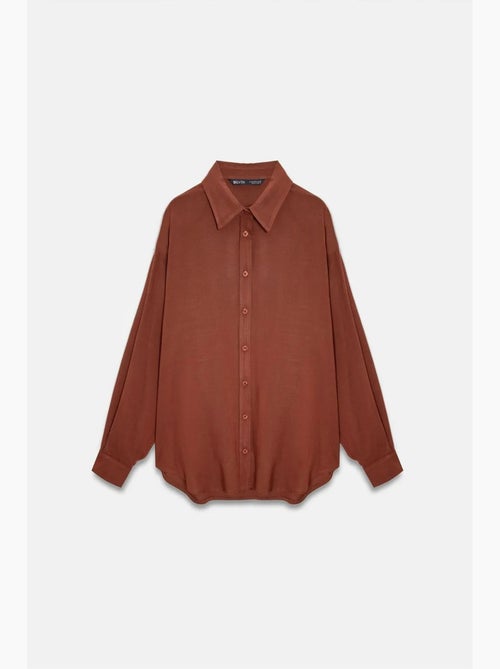 Chemise oversize en crêpe à boutons dilvin - Kiabi Chemise oversize en crêpe à boutons dilvin - Kiabi
