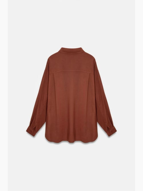 Chemise oversize en crêpe à boutons dilvin - Kiabi Chemise oversize en crêpe à boutons dilvin - Kiabi