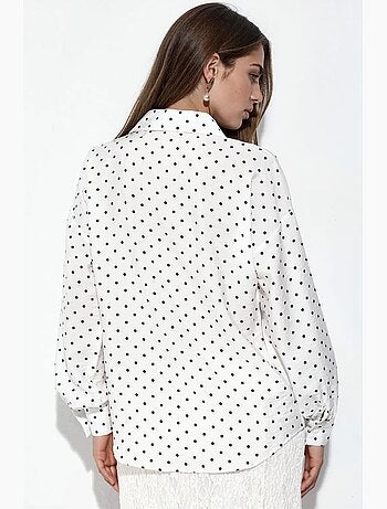 Chemise oversize en crêpe à pois bdart