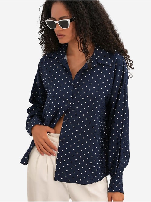 Chemise oversize en crêpe à pois bdart - Kiabi