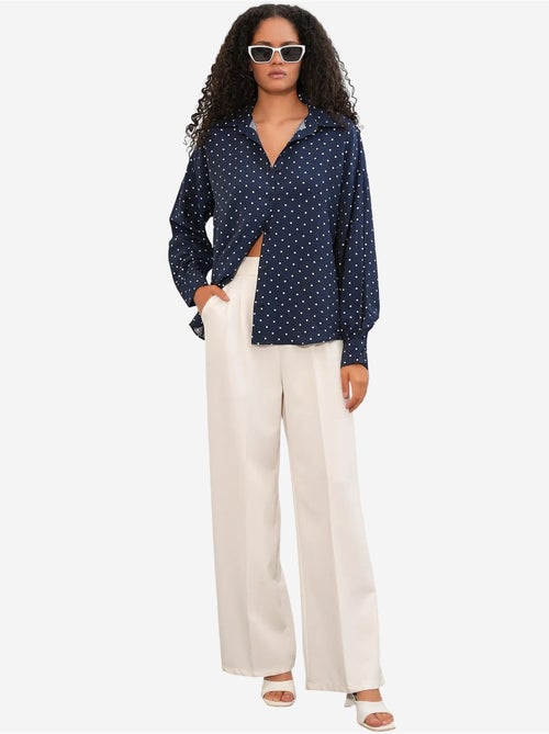 Chemise oversize en crêpe à pois bdart - Kiabi