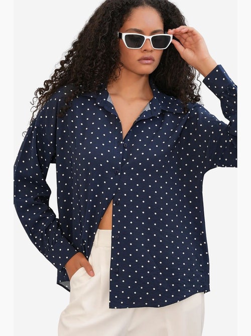 Chemise oversize en crêpe à pois bdart - Kiabi