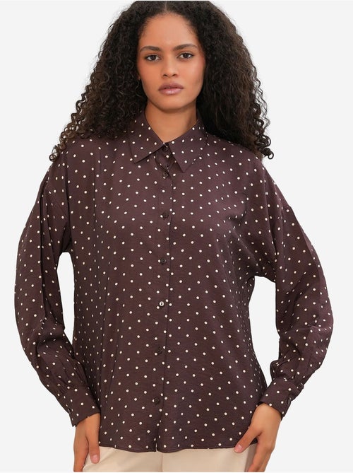 Chemise oversize en crêpe à pois bdart - Kiabi