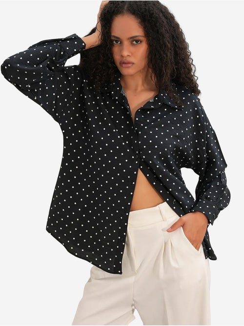 Chemise oversize en crêpe à pois bdart - Kiabi