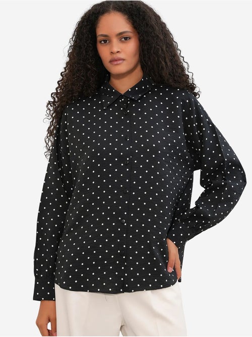 Chemise oversize en crêpe à pois bdart - Kiabi