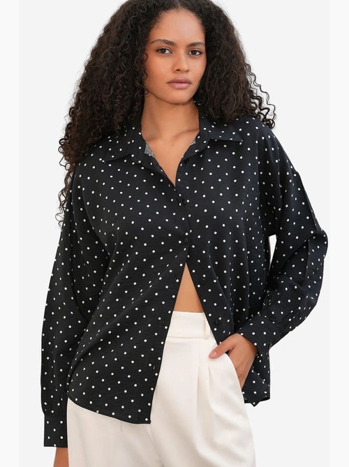 Chemise oversize en crêpe à pois bdart - Kiabi