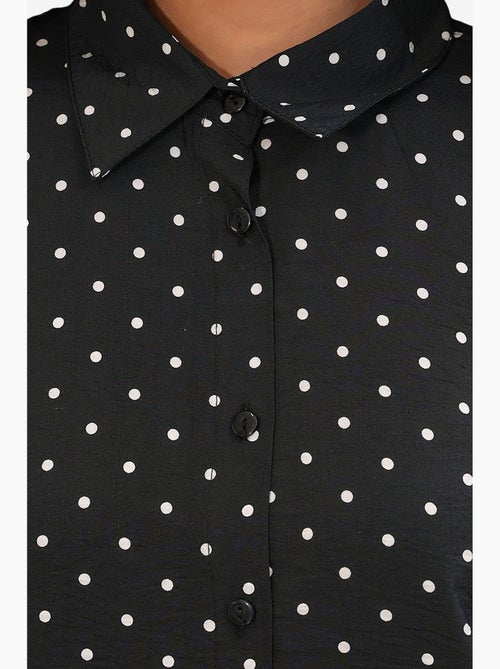 Chemise oversize en crêpe à pois bdart - Kiabi