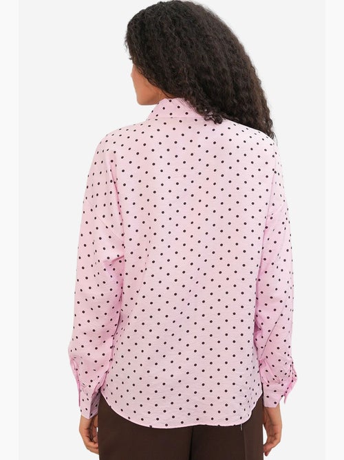 Chemise oversize en crêpe à pois bdart - Kiabi Chemise oversize en crêpe à pois bdart - Kiabi