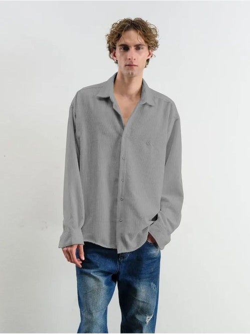 Chemise oversize en gabardine texturée avec fermeture boutonnée giesto - Kiabi Chemise oversize en gabardine texturée avec fermeture boutonnée giesto - Kiabi