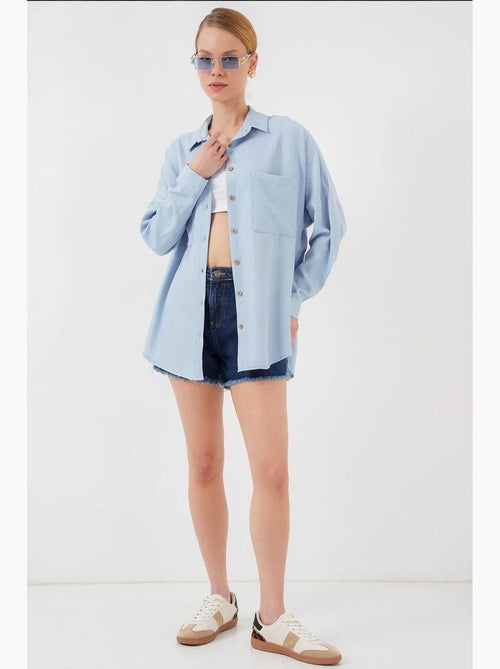 Chemise oversize en lin bdart - Kiabi