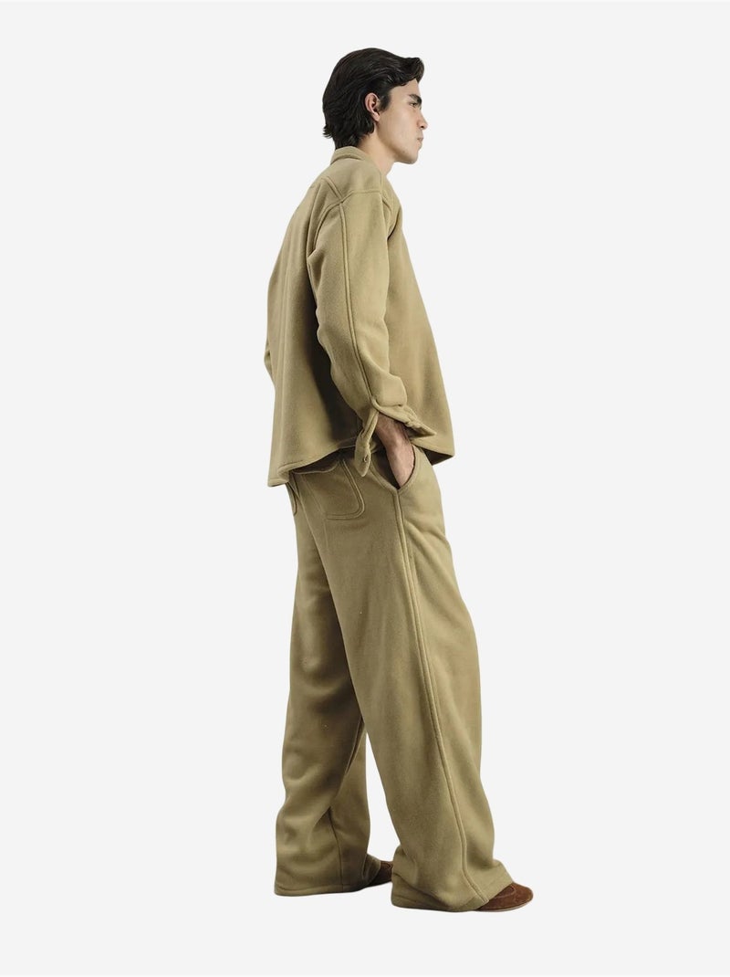 Chemise oversize en maille texturée avec fermeture boutonnée giesto Grège - Kiabi