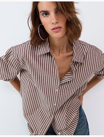 Chemise oversize en popeline, mo fashion