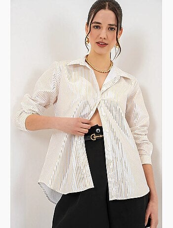 Chemise oversize imprimée à motif abstrait bdart