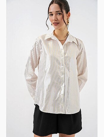 Chemise oversize imprimée à motif abstrait bdart