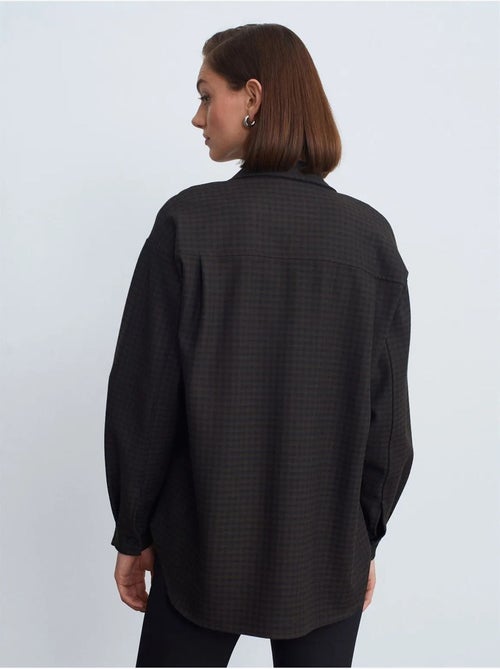 Chemise oversize longue à micro-motif dilvin - Kiabi