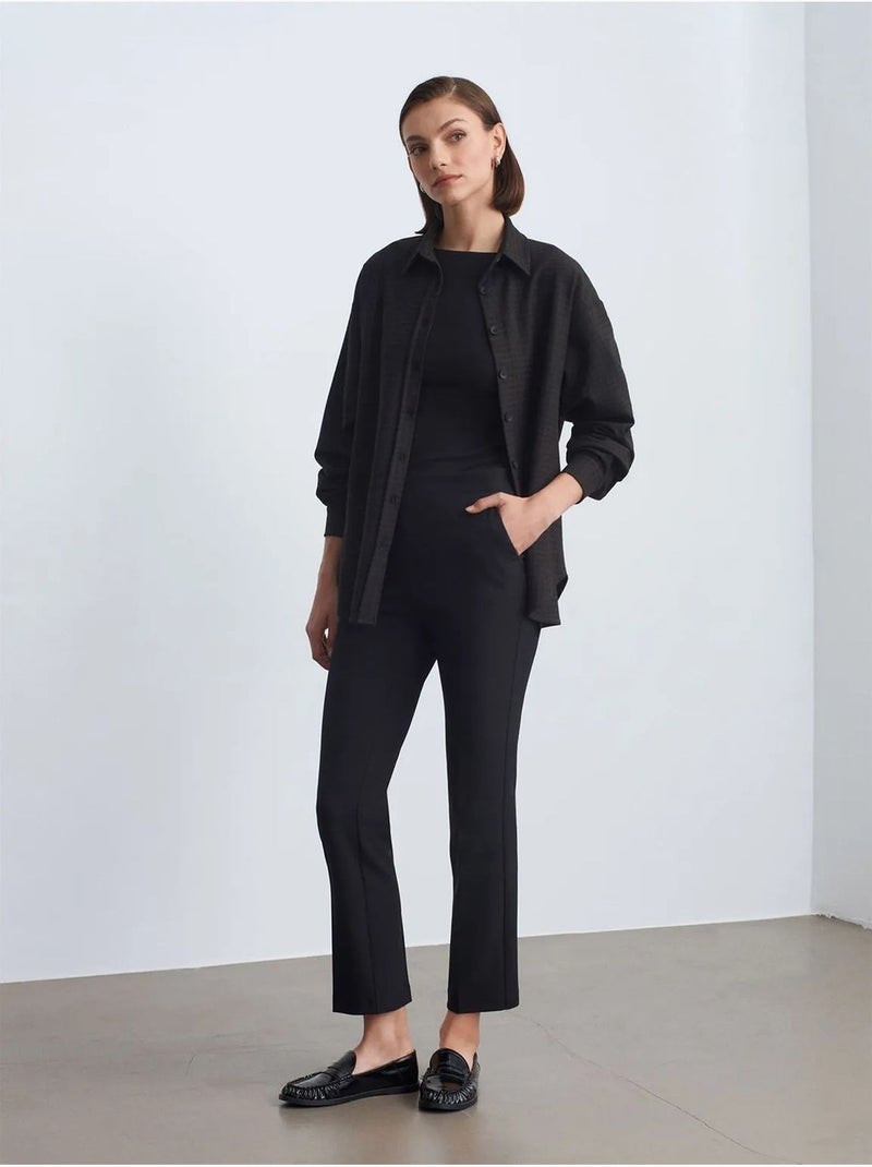 Chemise oversize longue à micro-motif dilvin Gris foncé - Kiabi