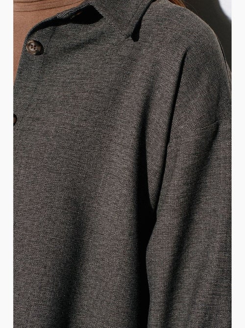 Chemise oversize longue à micro-motif dilvin - Kiabi