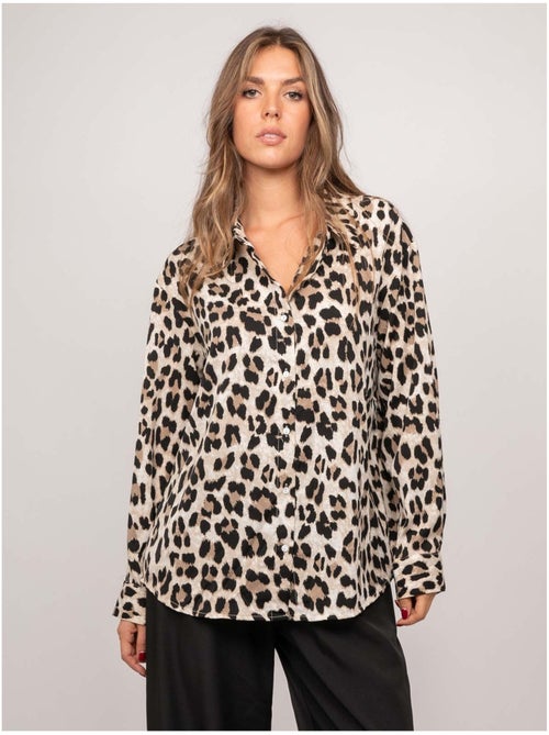 Chemise oversize motif léopard oressa - Kiabi