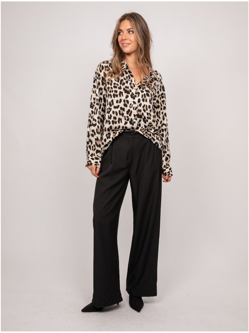 Chemise oversize motif léopard oressa Marron - Kiabi