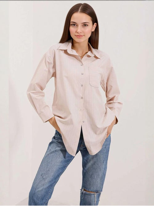 Chemise oversize rayée avec poches bdart - Kiabi