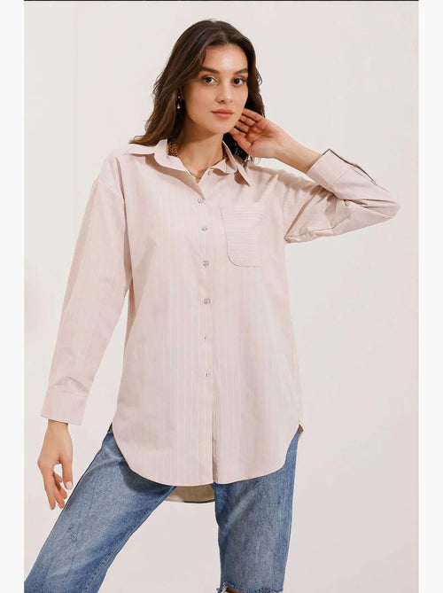 Chemise oversize rayée avec poches bdart - Kiabi