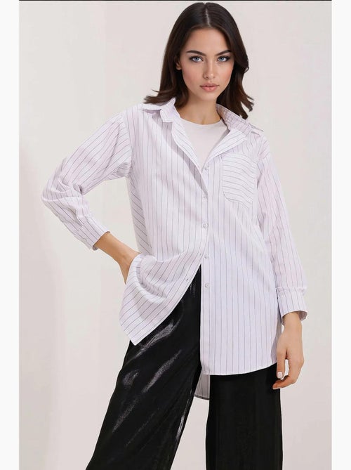 Chemise oversize rayée avec poches bdart - Kiabi