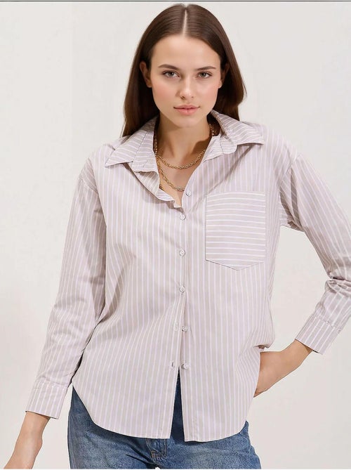 Chemise oversize rayée bdart - Kiabi