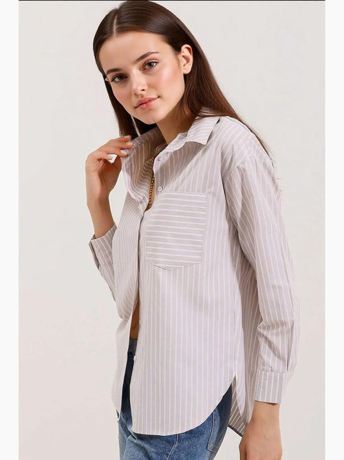 Chemise oversize rayée bdart - Kiabi