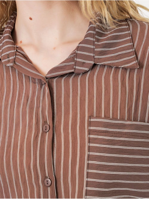 Chemise oversize rayée boutonnée bdart - Kiabi