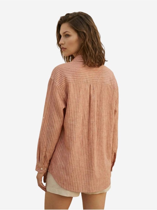 Chemise oversize rayée en popeline de coton my fashion - Kiabi