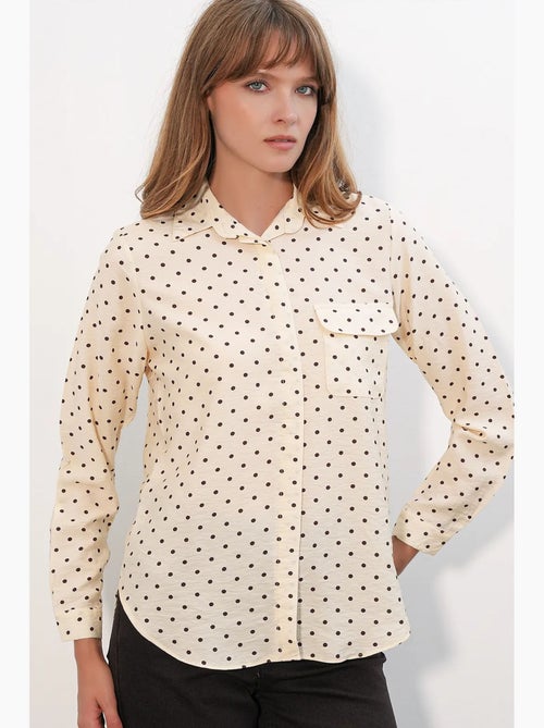 Chemise oversize tissée à pois bdart - Kiabi