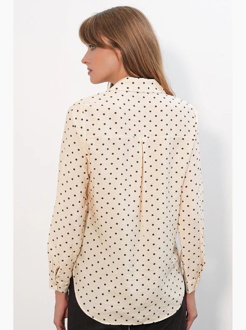 Chemise oversize tissée à pois bdart - Kiabi