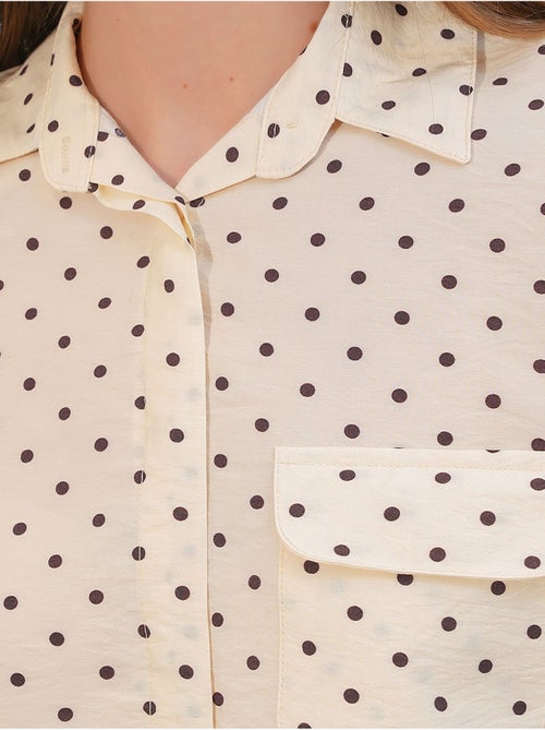 Chemise oversize tissée à pois bdart - Kiabi